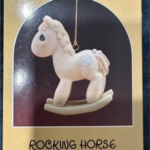 Enesco Figurines” Rockinghorse” precious moment porcelain bisque figurine